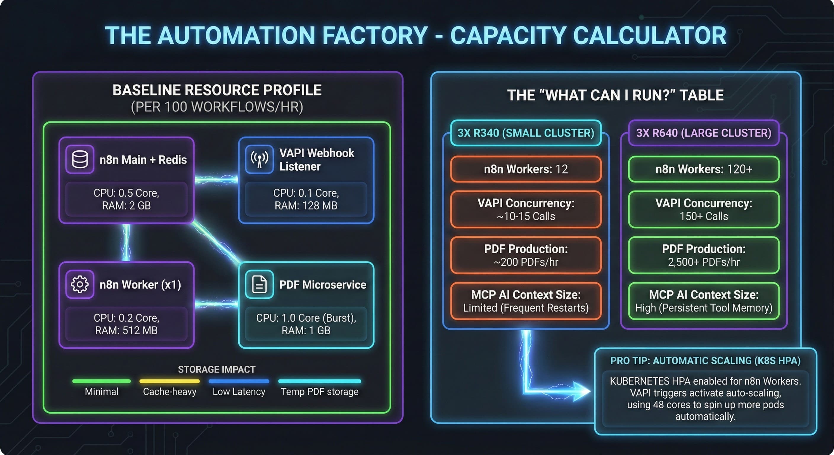 Automation Factory Capacity Calculator
